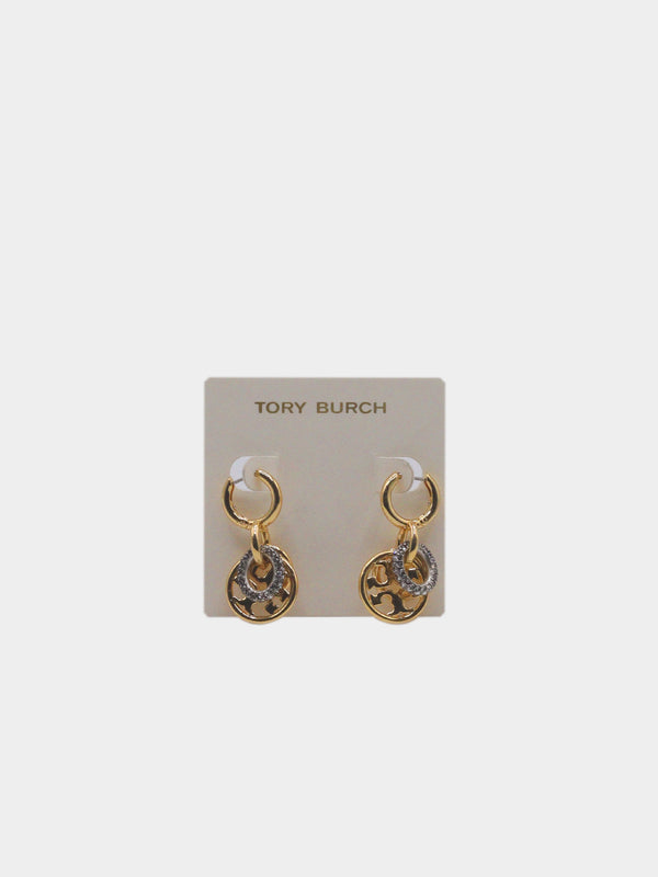 Tory Burch Dual Charm Drop Earrings - Gold