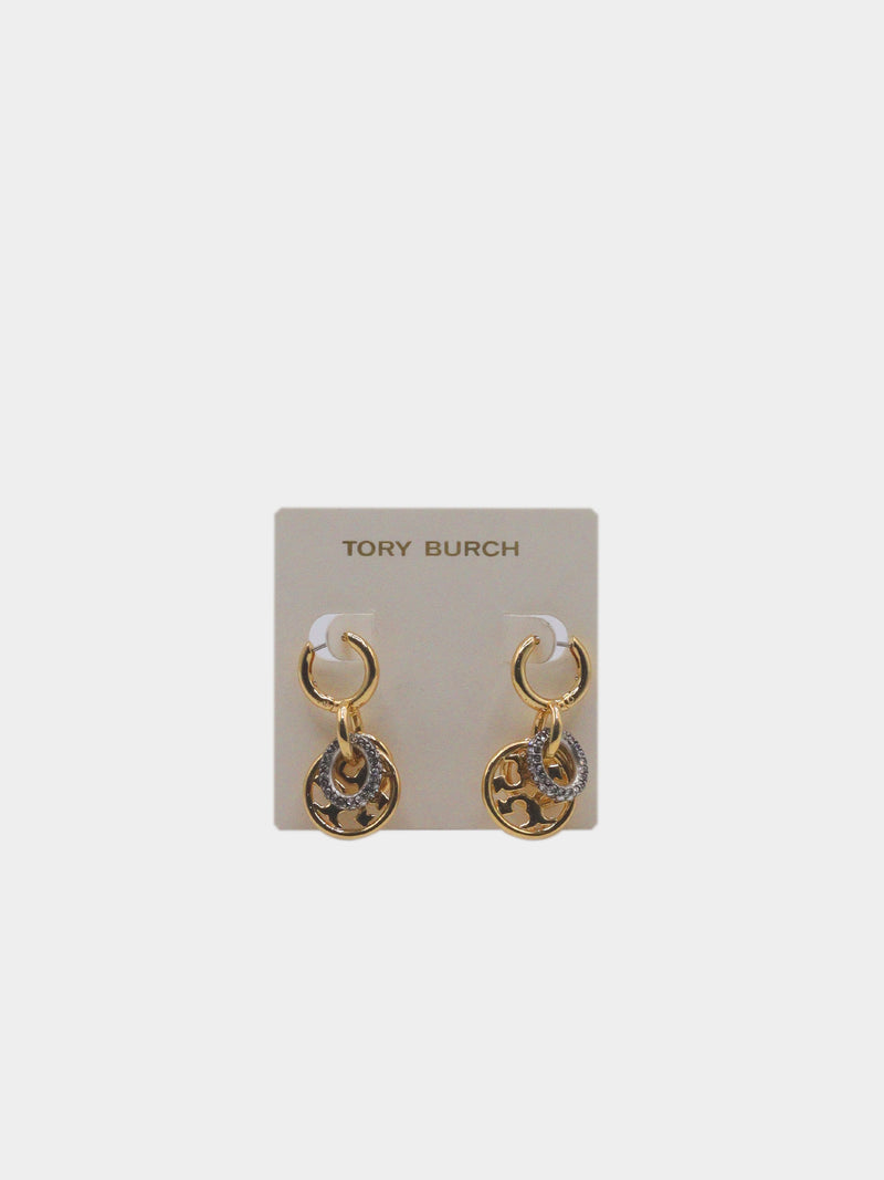 Tory Burch Dual Charm Drop Earrings - Gold