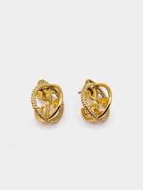 Tory Burch Shimmering Icon Crystal Stud Earrings - Gold