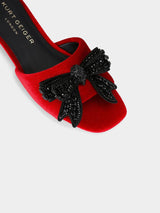 Kurt Geiger London Kensington Bow Flat Sandal - Red