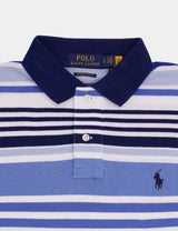 Polo Ralph Lauren Striped Custom Slim Fit Collar T-Shirt - Blue