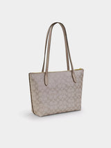 Coach Fiona Zip Tote Bag In Signature Canvas - Im / Champagne Multi