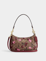 Coach Teri Shoulder Bag With Cherry Print - Brown