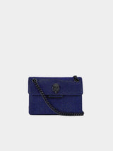Kurt Geiger London Mini Fabric Drench Kensington Bag - Blue Dark Combination