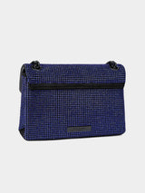 Kurt Geiger London Mini Fabric Drench Kensington Bag - Blue Dark Combination