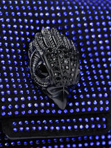 Kurt Geiger London Mini Fabric Drench Kensington Bag - Blue Dark Combination