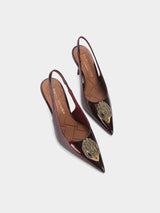 Kurt Geiger London Large Eagle Sling Back Heel - Wine