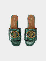 Kurt Geiger London Chelsea Flat Sandal - Green