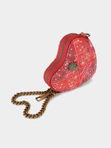 Kurt Geiger London Micro Heart Cross Body Bag - Red Combination