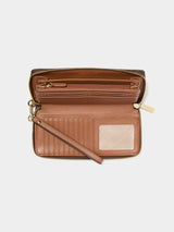 Michael Kors Jet Set Travel Large Logo Continental Wristlet - Brown