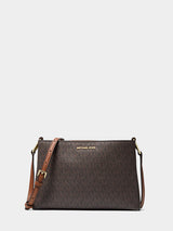 Michael Kors Trisha Medium Logo Crossbody Bag - Brown