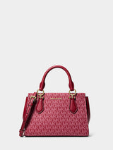 Michael Kors Marilyn Small Signature Logo Messenger Bag - Cherry