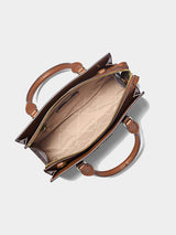 Michael Kors Small Signature Logo Satchel - Brown