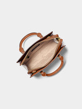 Michael Kors Sheila Small Signature Logo Satchel - Vanilla