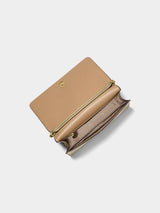 Michael Kors Jet Set Travel Medium Metallic Crossbody Bag - Pale Gold