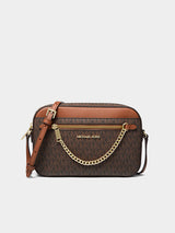 Michael Kors Jet Set Large Logo Crossbody Bag - Brown