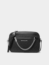 Michael Kors Jet Set Large Logo Crossbody Bag - Black