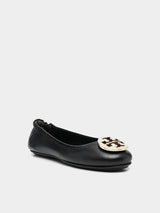Tory Burch Minnie Travel Ballerina Shoes - Perfect Black