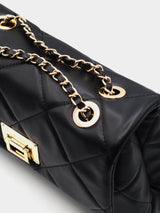 Aldo Goldenshinerr Shoulder Bag - Black
