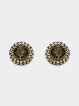 Kurt Geiger London Pave Chelsea Stud Earrings - Gold