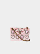 Kurt Geiger London Mini Velvet Kensington Bag - Pale Pink