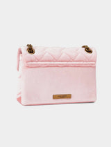 Kurt Geiger London Mini Velvet Kensington Bag - Pale Pink