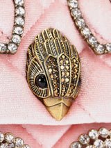 Kurt Geiger London Mini Velvet Kensington Bag - Pale Pink