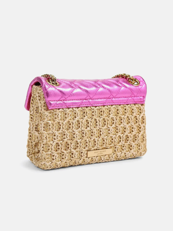 Kurt Geiger London Raffia Mini Kensington - Gold Combination