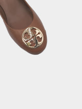 Tory Burch Chelsea 50MM Cap - Toe Pump Nappa Leather - Royal Tan