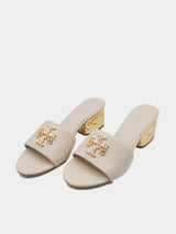 Tory Burch Everly Block Heel Saturn Calf 1.1-1.3MM - Nappa - New Cream/Gold