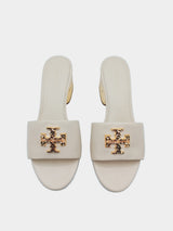 Tory Burch Everly Block Heel Saturn Calf 1.1-1.3MM - Nappa - New Cream/Gold