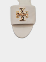 Tory Burch Everly Block Heel Saturn Calf 1.1-1.3MM - Nappa - New Cream/Gold