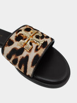 Tory Burch Everly Slide Baby Hair Calf  - Leopard