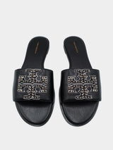 Tory Burch Everly Embellished Slide - Perfect Black