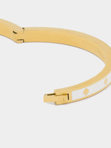 Kate Spade Spot The Spade Enamel Hinged Bangle - White