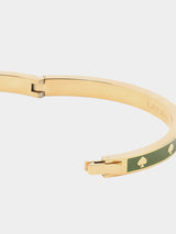 Kate Spade Spot The Spade Enamel Hinged Bangle - Green