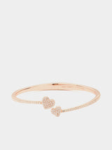 Kate Spade Yours Truly Pave Open Hinge Cuff - Clear / Rose Gold
