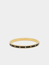 Kate Spade Spot The Spade Enamel Hinged Bangle - Black