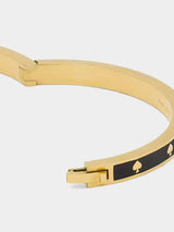 Kate Spade Spot The Spade Enamel Hinged Bangle - Black