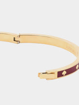 Kate Spade Spot The Spade Enamel Hinged Bangle - Dark Merlot