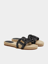 Hermes Famosa Espadrille - Noir