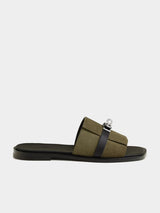 Hermes Gabriel Sandal - Vert Toundra / Noir