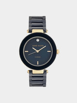 Anne Klein Diamond Dial Bracelet Watch - Black