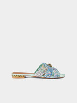 Kurt Geiger London Chelsea Woven Flat Sandal - Blue Other