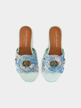 Kurt Geiger London Chelsea Woven Flat Sandal - Blue Other