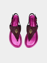 Kurt Geiger London Kensington Flat Slingback - Fuchsia Combination
