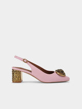 Kurtt Geeiger London Chelsea Block Sling Back Heel - Pale Pink