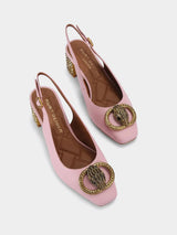 Kurtt Geeiger London Chelsea Block Sling Back Heel - Pale Pink