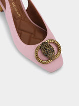 Kurtt Geeiger London Chelsea Block Sling Back Heel - Pale Pink