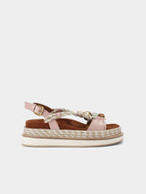 Kurt Geiger London Orson Rope Sandal - Pale Pink